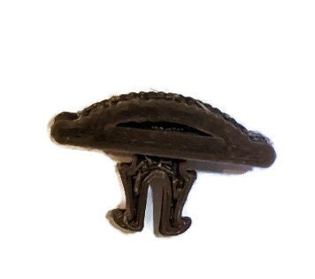 Brown thumb latch from top