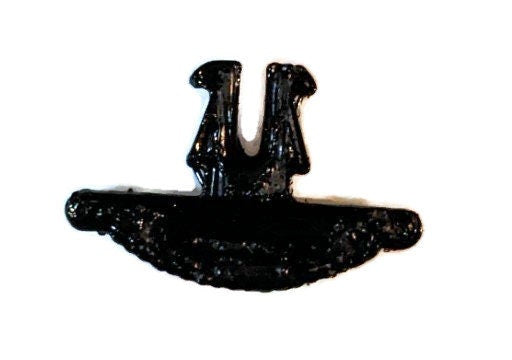 Black thumb latch from top